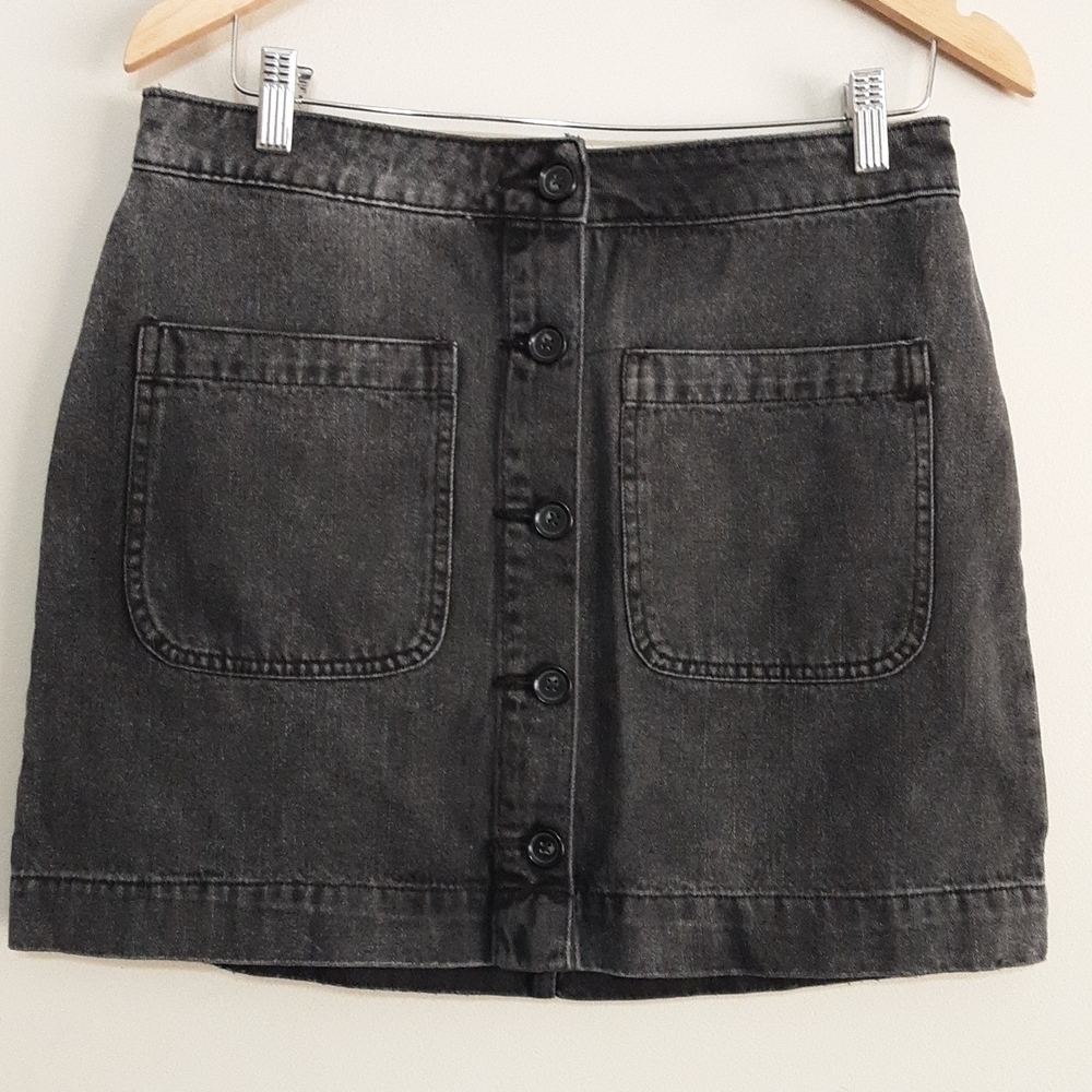 Free people We the free button  mini casual shirt 30 y2k black Rodeo Festival